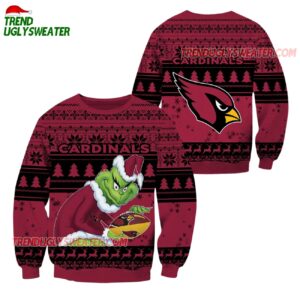 Arizona Cardinals Football Grinch Christmas Ugly Sweater 1