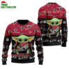 Atlanta Falcons Baby Yoda Hug The Ball Christmas Ugly Sweater 1