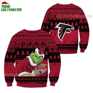 Atlanta Falcons Football Grinch Christmas Ugly Sweater 1