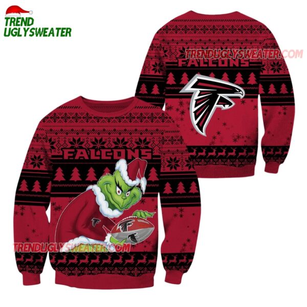 Atlanta Falcons Football Grinch Christmas Ugly Sweater 1