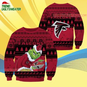 Atlanta Falcons Football Grinch Christmas Ugly Sweater 4