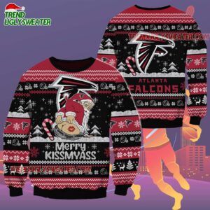 Atlanta Falcons Merrykissmyass Funny Santa Claus Christmas Ugly Sweater 2