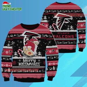 Atlanta Falcons Merrykissmyass Funny Santa Claus Christmas Ugly Sweater 3