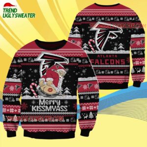 Atlanta Falcons Merrykissmyass Funny Santa Claus Christmas Ugly Sweater 4