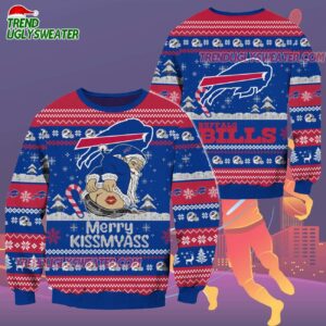 Buffalo Bills Merrykissmyass Funny Santa Claus Christmas Ugly Sweater 2