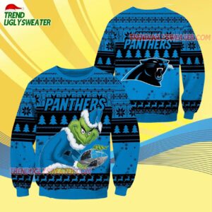 Carolina Panthers Football Grinch Christmas Ugly Sweater 3 Carolina Panthers Football Grinch Christmas Ugly Sweater 4