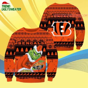 Cincinnati Bengals Football Grinch Christmas Ugly Sweater 4