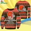 Cleveland Browns Merrykissmyass Funny Santa Claus Christmas Ugly Sweater 4