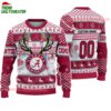 Custom Alabama Crimson Tide Special Reindeer Light Ugly Christmas Sweater 1