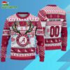 Custom Alabama Crimson Tide Special Reindeer Light Ugly Christmas Sweater 3