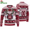 Custom Arkansas Razorbacks Special Reindeer Light Ugly Christmas Sweater 1
