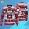 Custom Arkansas Razorbacks Special Reindeer Light Ugly Christmas Sweater 3