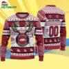Custom Arkansas Razorbacks Special Reindeer Light Ugly Christmas Sweater 4