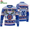 Custom Boise State Broncos Special Reindeer Light Ugly Christmas Sweater 1