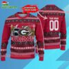 Custom Georgia Bulldogs Logo Team Football Christmas Ugly Sweater 3