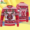 Custom Georgia Bulldogs Special Reindeer Light Ugly Christmas Sweater 4