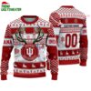 Custom Indiana Hoosiers Special Reindeer Light Ugly Christmas Sweater 1