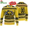 Custom Iowa Hawkeyes Logo Team Football Christmas Ugly Sweater 1