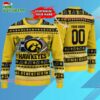 Custom Iowa Hawkeyes Logo Team Football Christmas Ugly Sweater 3