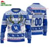 Custom Kentucky Wildcats Special Reindeer Light Ugly Christmas Sweater 1
