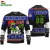 Custom Los Angeles Rams Drink Up The Grinch Christmas Ugly Sweater 1
