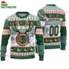 Custom Miami Hurricanes Special Reindeer Light Ugly Christmas Sweater 1