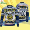 Custom Michigan Wolverines Special Reindeer Light Ugly Christmas Sweater 4