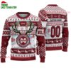 Custom Mississippi State Bulldogs Special Reindeer Light Ugly Christmas Sweater 1