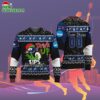 Custom Name And Number Akron Zips Grinch Drink Up Ugly Christmas Sweater 2