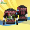 Custom Name And Number Alabama AM Bulldogs Grinch Drink Up Ugly Christmas Sweater 4
