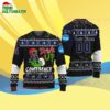 Custom Name And Number American Athletic Conference Grinch Drink Up Ugly Christmas Sweater 4