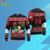 Custom Name And Number Boston Red Sox Grinch Drink Up Christmas Ugly Sweater 3