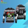 Custom Name And Number Chicago White Sox Grinch Drink Up Christmas Ugly Sweater 3