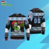 Custom Name And Number Tampa Bay Rays Grinch Drink Up Christmas Ugly Sweater 3