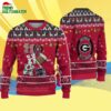 Custom Name Georgia Bulldogs Football Ho Ho Ho Ugly Christmas Sweater 4