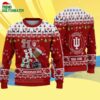 Custom Name Indiana Hoosiers Football Ho Ho Ho Ugly Christmas Sweater 4