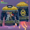 Custom Name Michigan Wolverines Football Ho Ho Ho Ugly Christmas Sweater 2