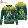 Custom Name Oregon Ducks Football Ho Ho Ho Ugly Christmas Sweater 1