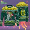 Custom Name Oregon Ducks Football Ho Ho Ho Ugly Christmas Sweater 2