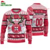 Custom Nebraska Cornhuskers Special Reindeer Light Ugly Christmas Sweater 1