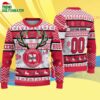 Custom Nebraska Cornhuskers Special Reindeer Light Ugly Christmas Sweater 4