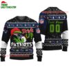 Custom New England Patriots Drink Up The Grinch Christmas Ugly Sweater 1