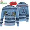 Custom North Carolina Tar Heels Logo Team Football Christmas Ugly Sweater 1