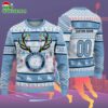 Custom North Carolina Tar Heels Special Reindeer Light Ugly Christmas Sweater 2
