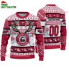 Custom Northern Illinois Huskies Special Reindeer Light Ugly Christmas Sweater 1