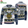 Custom Notre Dame Fighting Irish Special Reindeer Light Ugly Christmas Sweater 1
