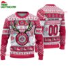 Custom Ohio State Buckeyes Special Reindeer Light Ugly Christmas Sweater 1