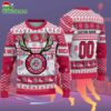 Custom Ohio State Buckeyes Special Reindeer Light Ugly Christmas Sweater 2