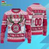 Custom Ohio State Buckeyes Special Reindeer Light Ugly Christmas Sweater 3