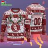 Custom Oklahoma Sooners Special Reindeer Light Ugly Christmas Sweater 2